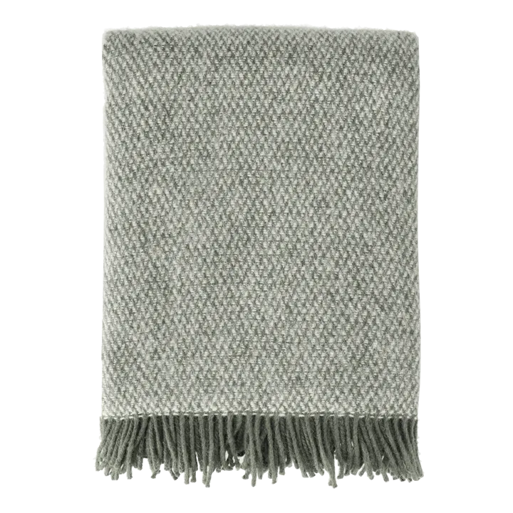 Sandstone wool throw 130x180 cm - Khaki green - Scandi Living